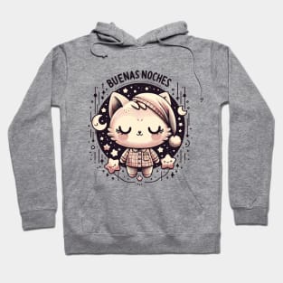 Starry Night Kawaii Cat Hoodie